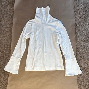 Free People Sydney Long Sleeve Turtleneck Sweater  Ivory XL